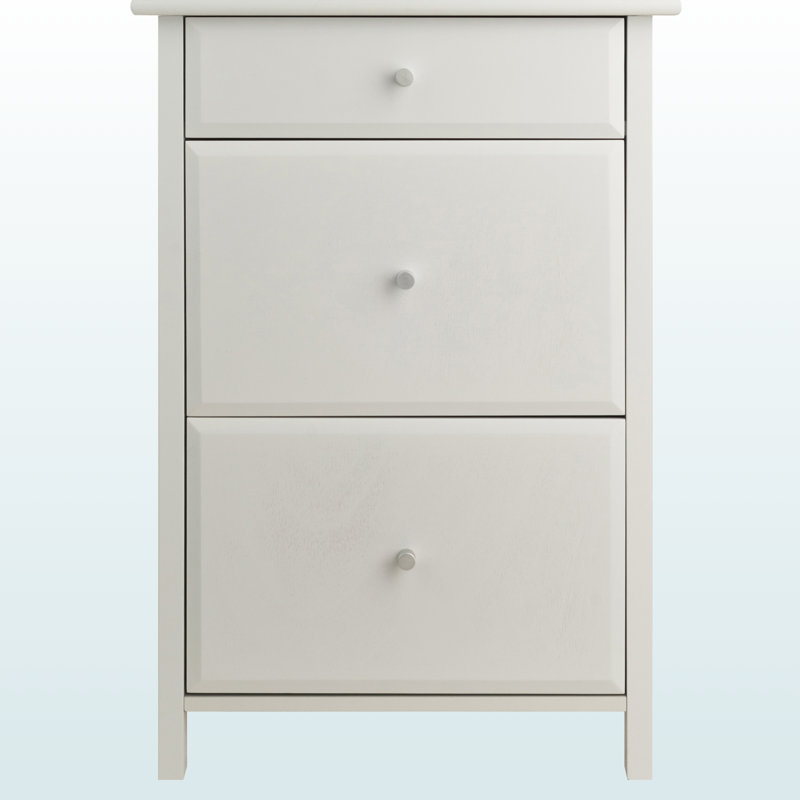 Lyric White Home Office File Cabinet withPrinter Stand, 30.56"H x 20.67"W x 20.5"D, White