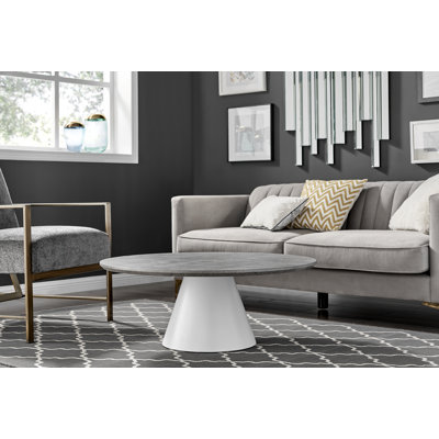 Palm Luxury Pedestal Round Coffee Table