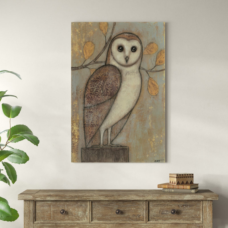 Hibou orné I, H 48 po x l 32 po x P 1,25 po
