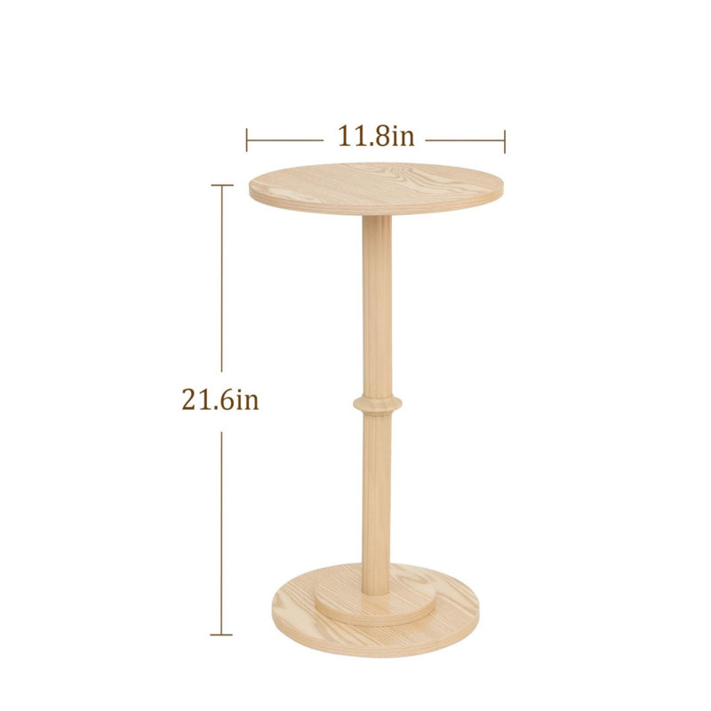 Table de bout moderne ronde, Naturel