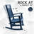 HDPE All-Weather Outdoor Rocking Chair, Porch Deck Rocker-1378649117