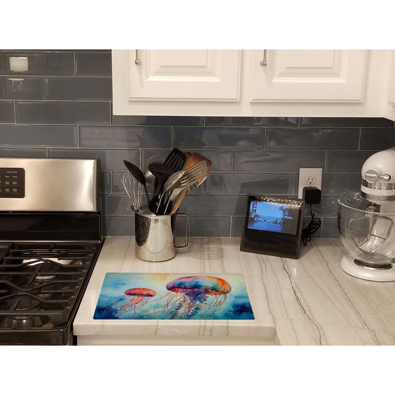 Jellyfish Glass Cutting Board Large