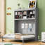 Lit escamotable mural Murphy avec tablettes supérieures et USB-107507781