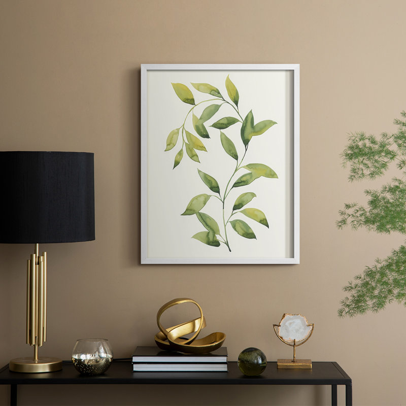 Wilted Vine II, reproduction encadrée - bois massif, H 21 po x l 17 po, Blanc
