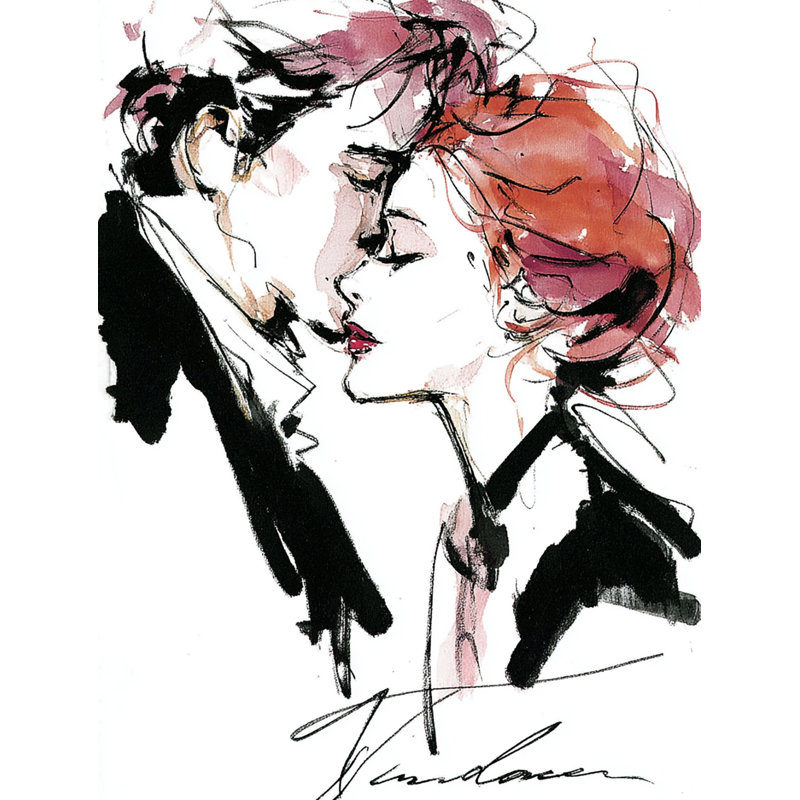 Art mural romantique sur toile tendue, H 36 po x l 24 po