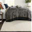 Ensemble de literie de luxe en jacquard de coton 5 pièces, noir, style classique pour lit très grand