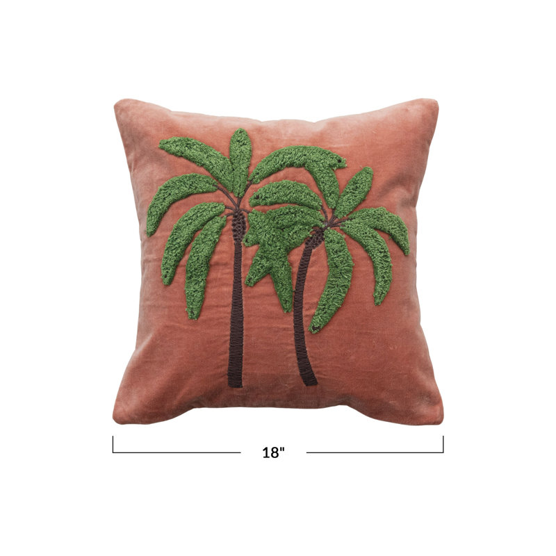 Cotton Throw Square Pillow Cover & Insert