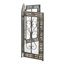 Green Metal Scroll 3 Panel Living Room Fireplace Screen with Fleur De Lis Accents, 52" x 1" x 31"