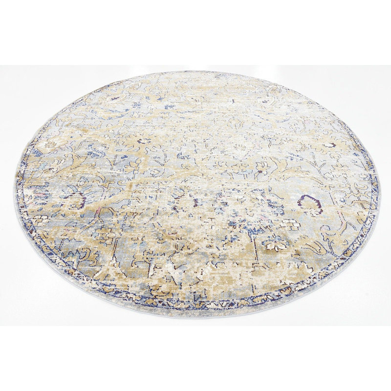 Bellona Ikat Indoor Rug, Round 5'