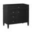 Meuble-lavabo de 36 po sans lavabo supérieur, armoire de rangement moderne avec 2 tiroirs et un tiroir rabattable, structure en bois massif (n'inclut pas le lavabo)-565702315