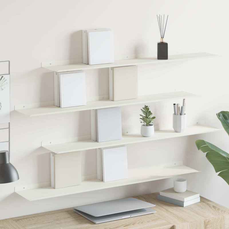 Steel Floating Shelf, White