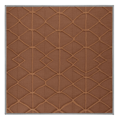 Tapis brun treillis lavable à la machine