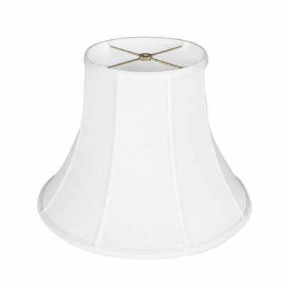 Abat-jour cloche en satin blanc cassé 20 po avec monture Spider