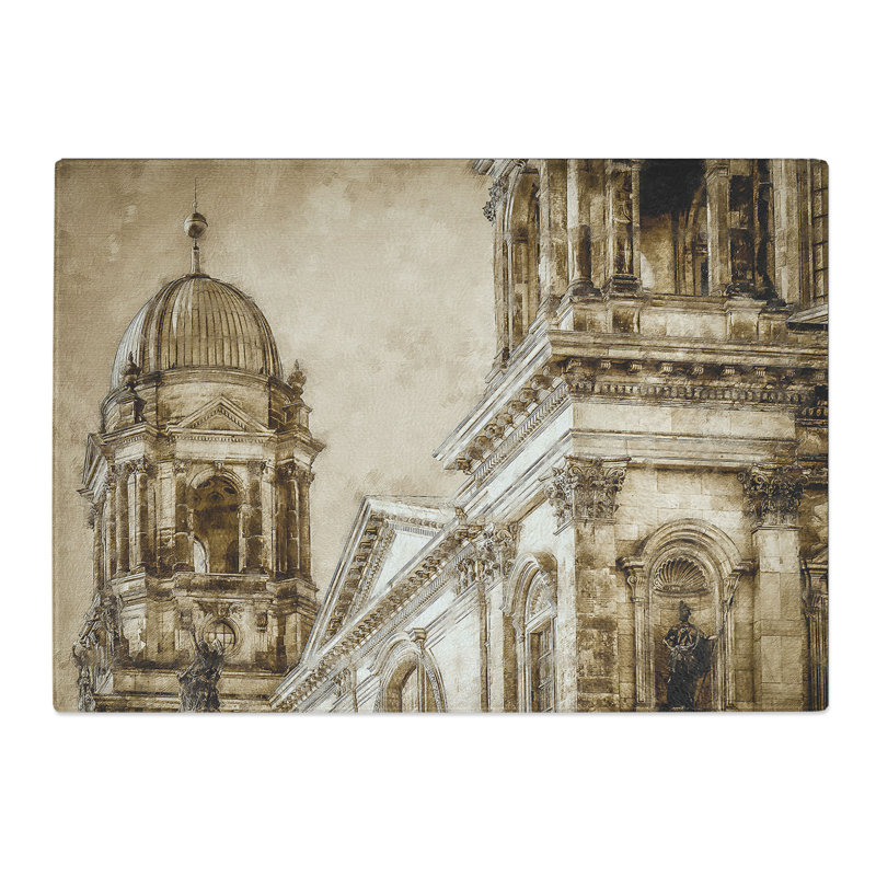Tempered Glass Dom Berlin Cathedral Chopping Board, 28.5 cm x 39 cm