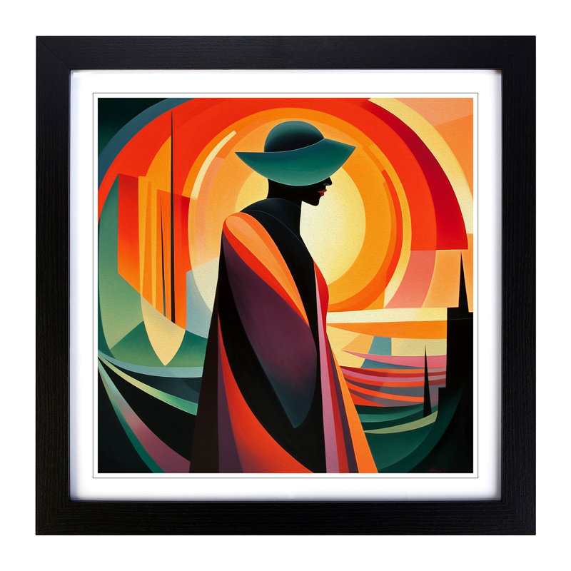 Single Picture Frame Print on Wood, Black