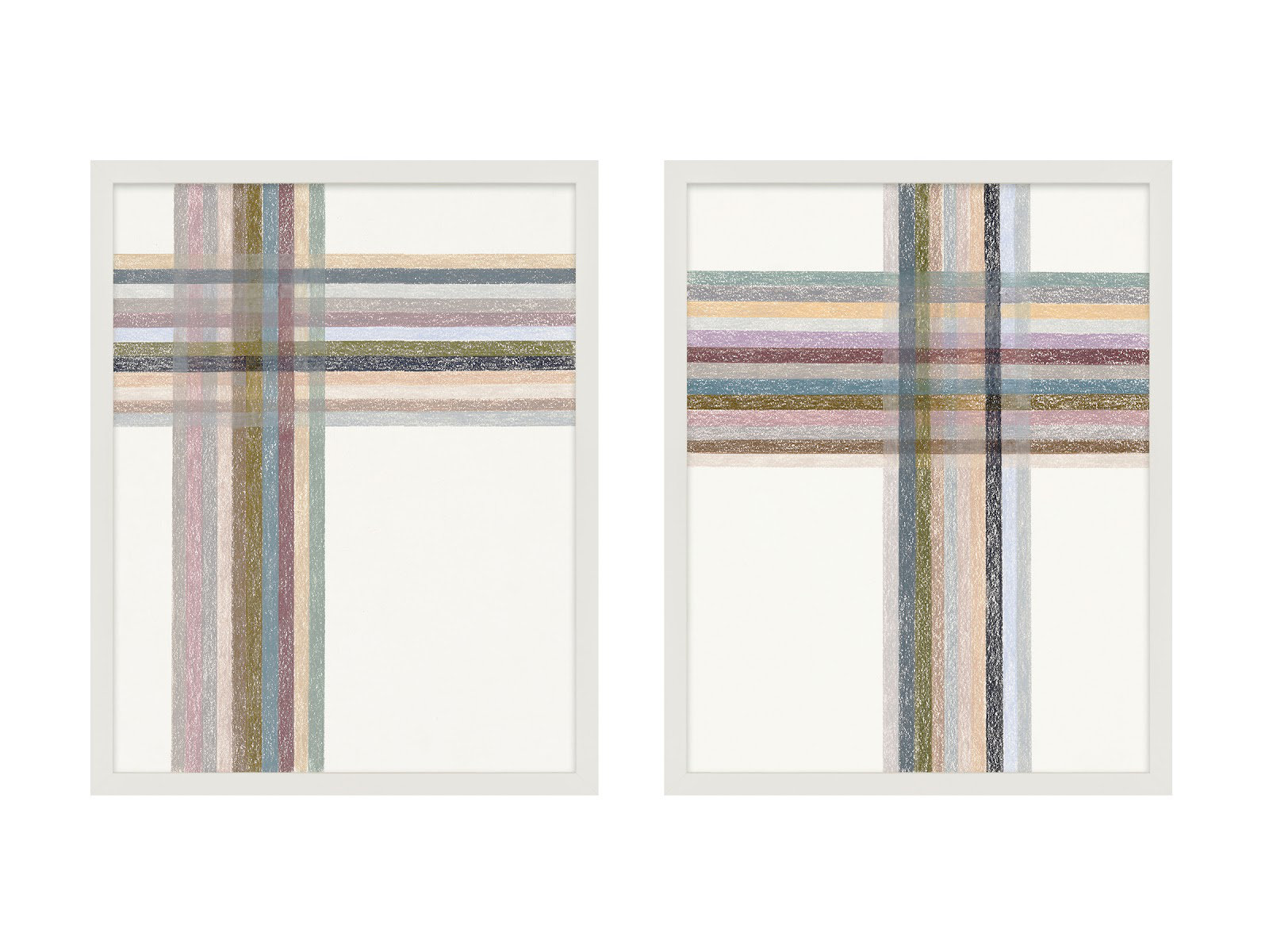 Lagos "Intersections Vertical" Print, 30" W x 38" H, White Framed