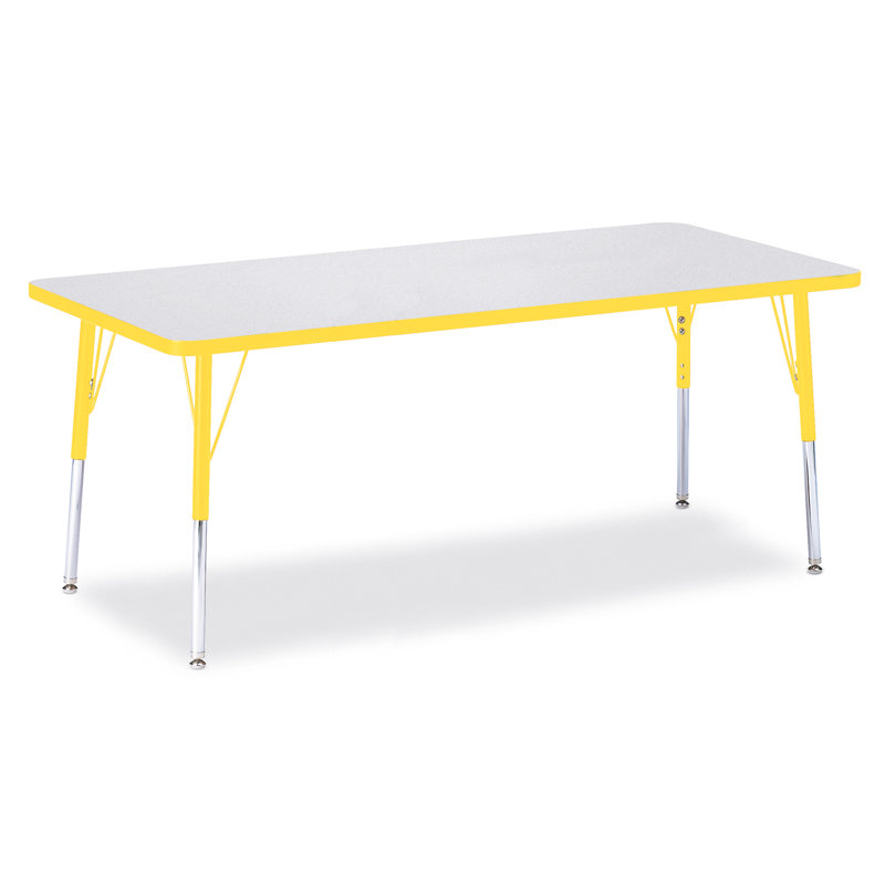 Tables d'activités Berries®, Élémentaire (15 po à 24 po), H 24 po x L 48 po x l 24 po, Jaune