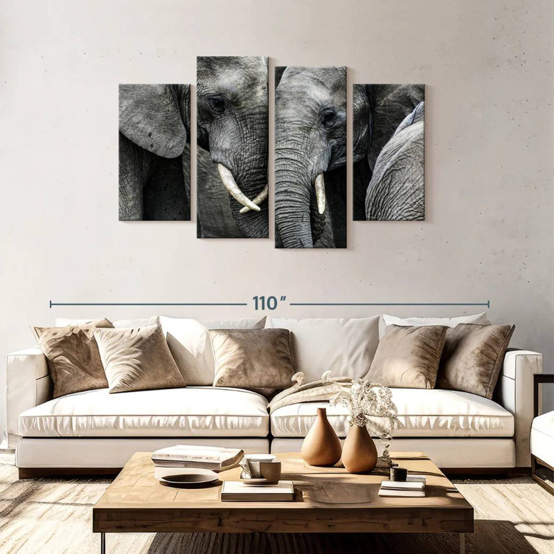 Brampt Sweet Elephants, 48'' H x 75'' W