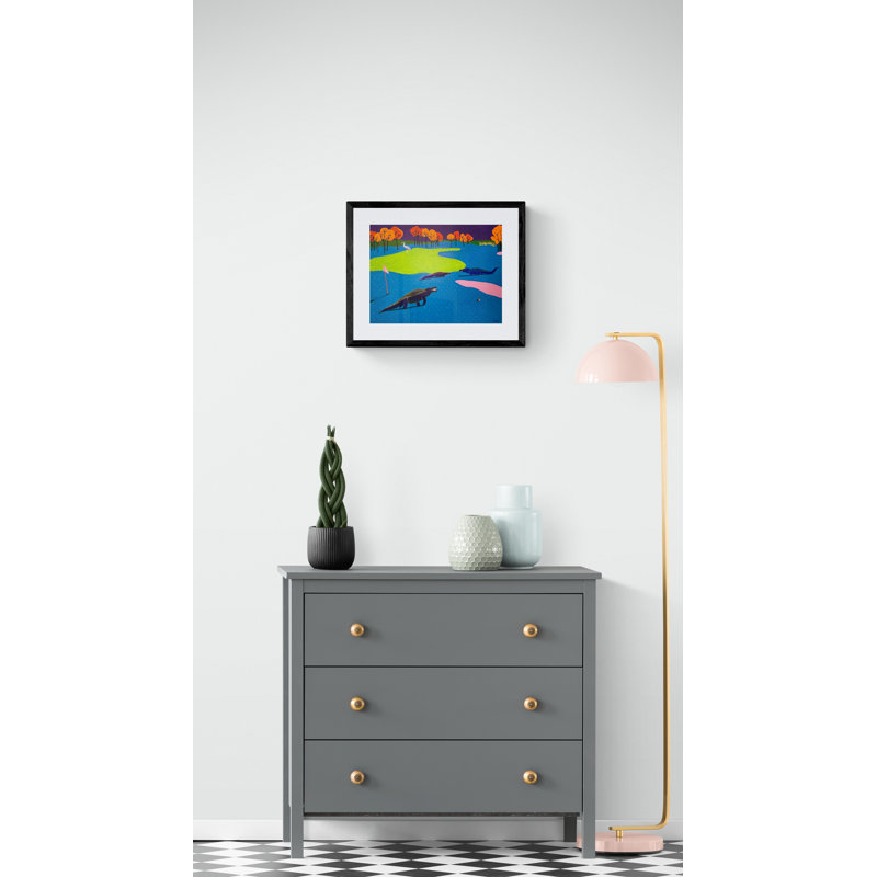 Have A Good Round Print by Sue Graef, 16" H x 20" W, Black Framed Paper