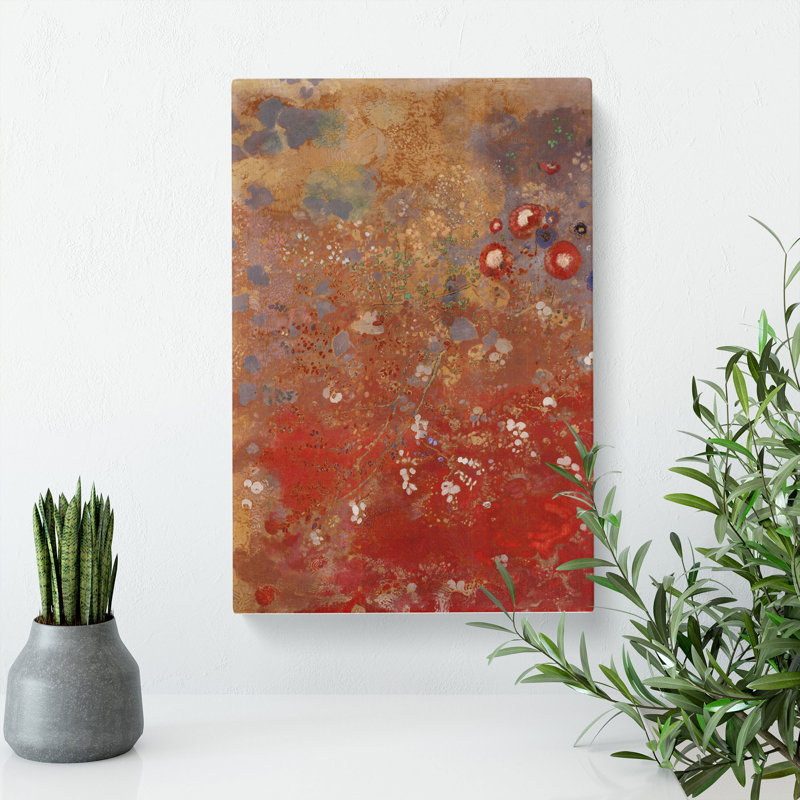Rouge by Odilon Redon - Wrapped Canvas, 76cm H x 50cm W x 3cm D