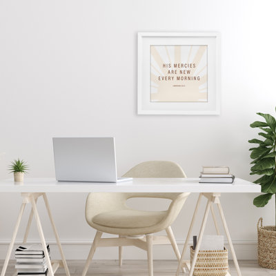 «His Mercies Are New», impression encadrée sous verre, conception de SD Graphics Studio