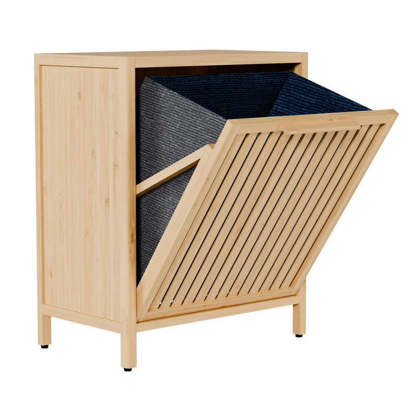 Bamboo Cabinet Laundry Hamper