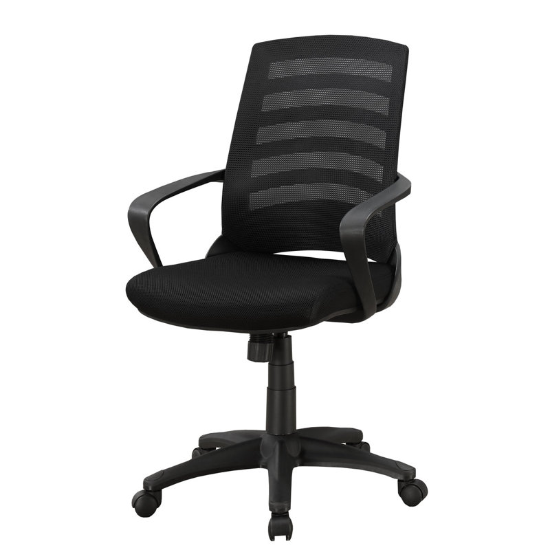 Clintonville Polyester Blend Executive Chair, Black, Black