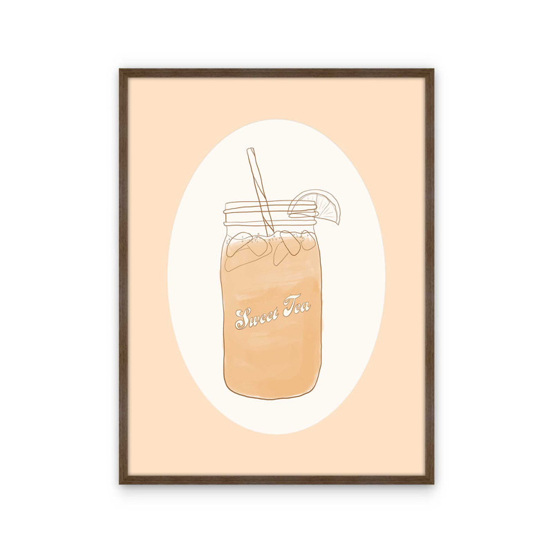 «Atlanta Sweet Tea» par Deny Designs, reproduction d'art, Brun, 24 x 18, Impression encadrée