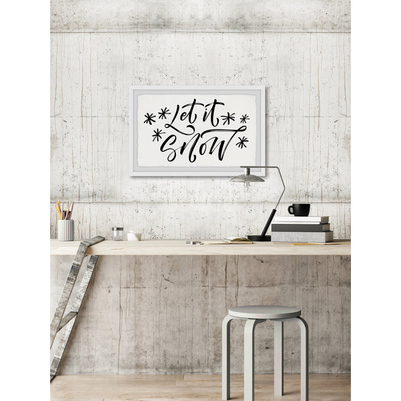 «Let It Snow! Reproduction encadrée, H 8 po x l 12 po x P 1,5 po