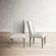 Tate Upholstered Swing Back Side Chair in White