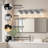 Industrial Vintage Wall Sconce Vanity Light with Clear Glass Shades and Matte Black Backplate for Bathroom Mirror, Hallway, or Living Room (Bulb Not Included)-916207560