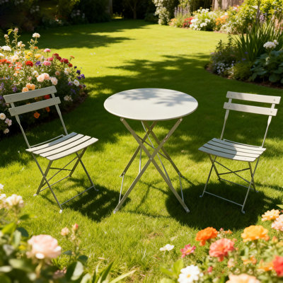 Round 3 - Piece 2 - Person 140Cm L Outdoor Bistro Set
