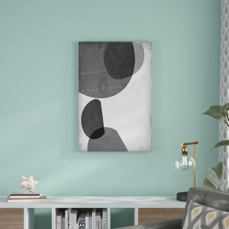 Gray Shapes I - Reproduction d'art sur toile tendue, H 36 po x l 24 po