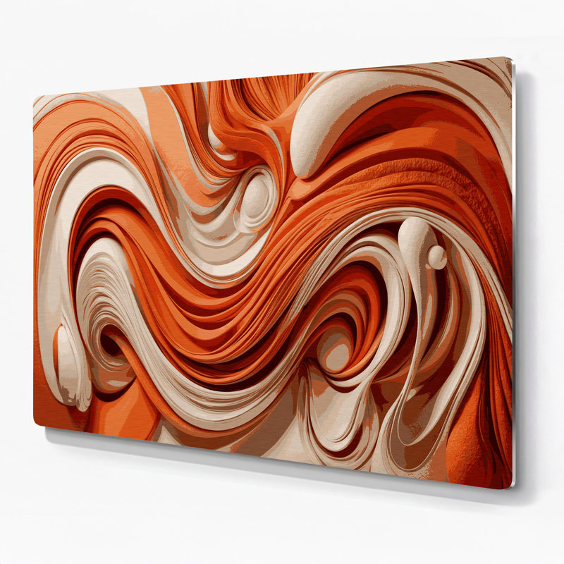 «Biomorphic Abstraction 62», art mural en métal brun, H 12 po x l 18 po