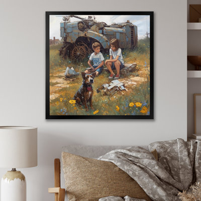 «Children on the Farm I» - reproduction
