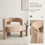 Chaise d'appoint moderne en velours avec pieds en bois