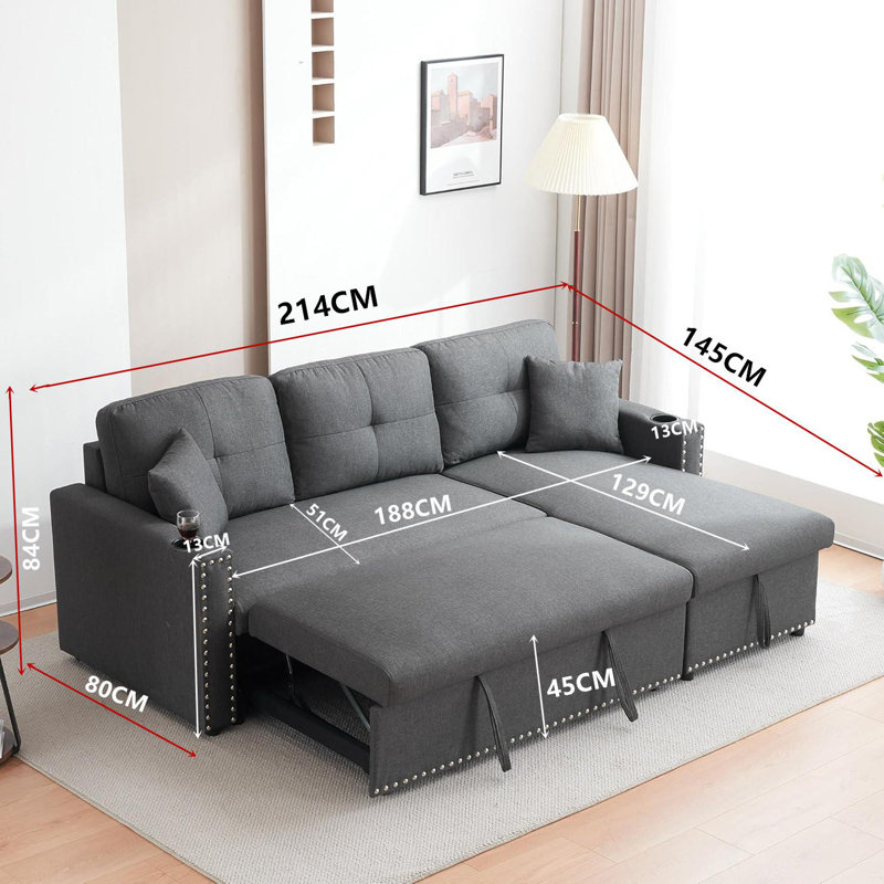 Beckner 3 Seater Sofa, Light Grey