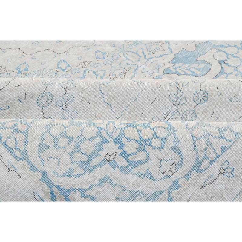 Tapis rectangulaire en laine noué à la main