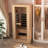 Erommy Single Sauna, Low Emf Far Infrared Sauna, Home Spa Sauna With Bluetooth Speaker, Chromotherapy Lighting + Red Light Function