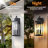 24" Extra Large Outdoor Wall Light 2 Packs, Black Exterior Lighting Fixtures Outdoor Porch Lantern Wall Mounted, Waterproof Modern Outside Wall Sconce, E12 3-light Coach Lamp For House Patio Garage