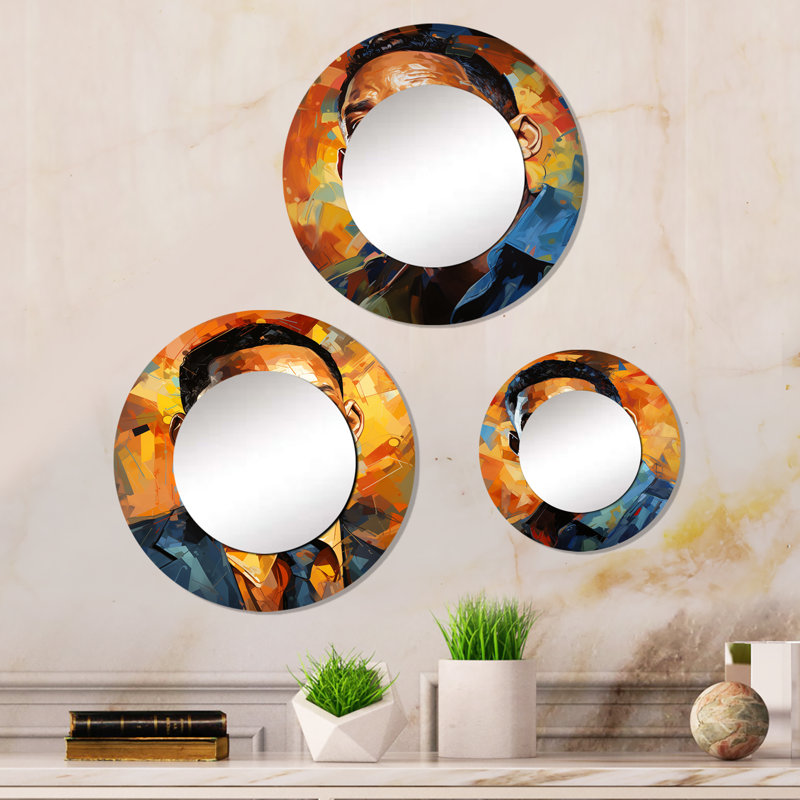 Menguc Metal Round Mirror