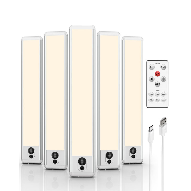 Under Cabinet Led Light Wireless Motion Sensor With Remote, Warm Light, 5, 3500K