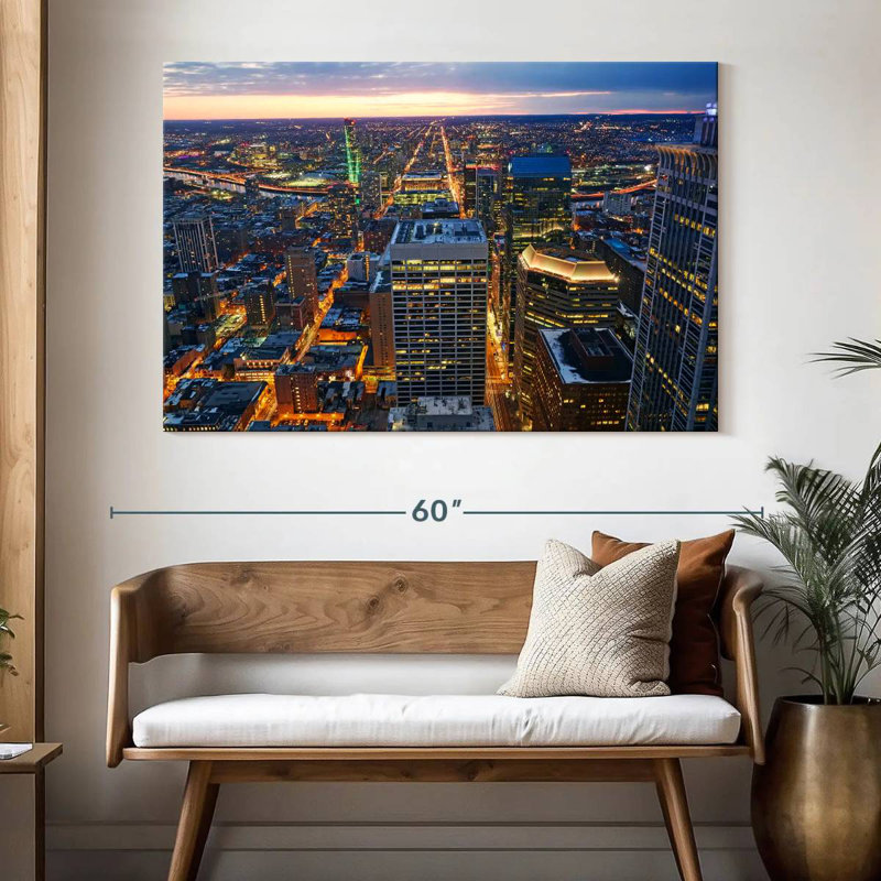 Ravi, lumières du centre-ville de Philadelphie, H 34 po x l 51 po