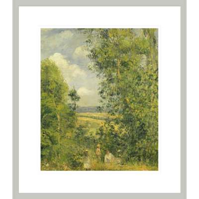 «A Rest in the Meadow» par Camille Pissarro, impression giclée sur cadre