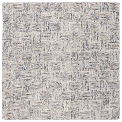 Richard Geometric Handmade Tufted Gray Area Rug