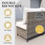 Ensemble de 7 meubles de patio en osier 7 pièces, conversation extérieure demi-lune 360 degrés avec table basse-410681732