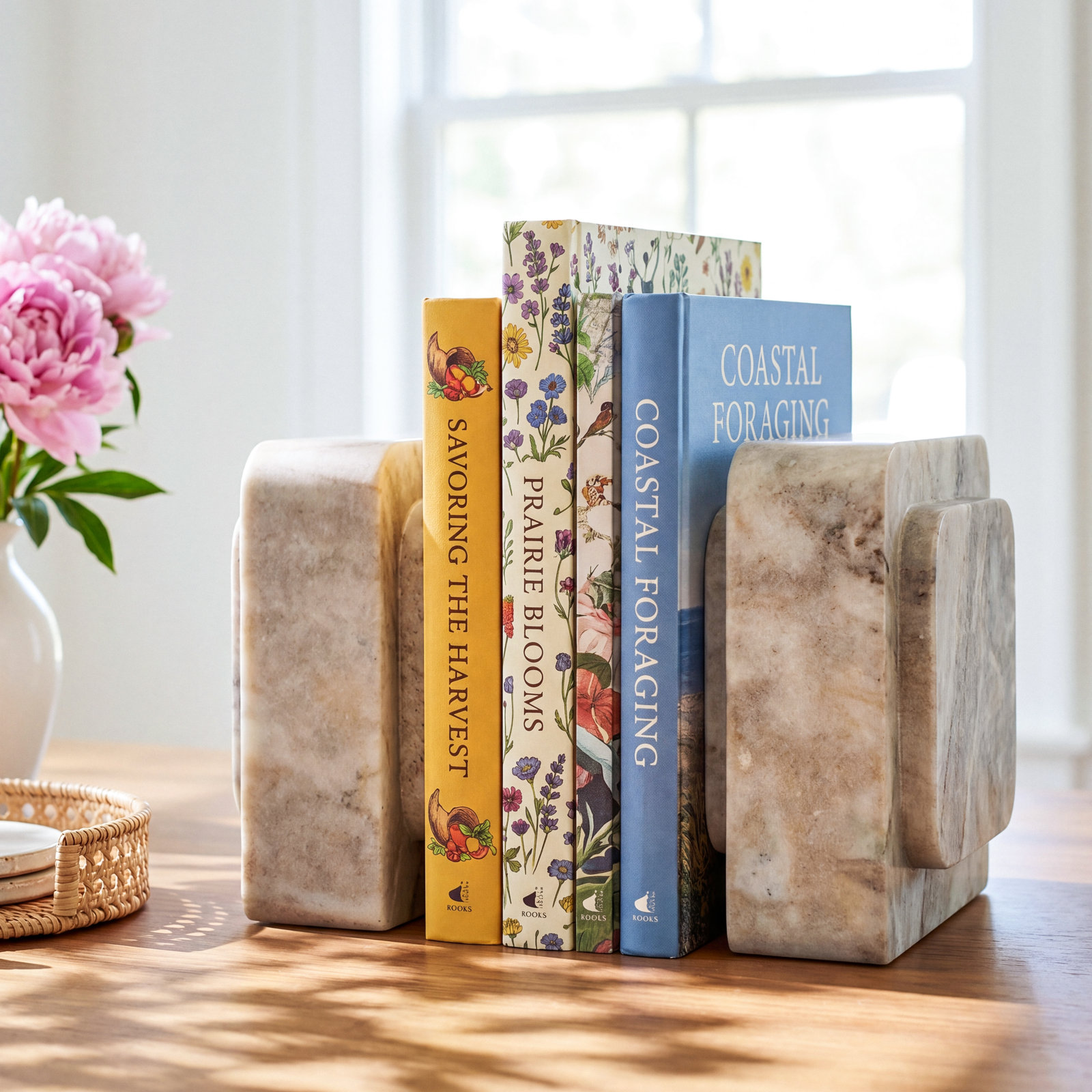 Genuine Marble Decorative Bookends