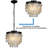 Dickison 3-Light 13" Capiz Shell Chandelier 5 Tiered Coastal Seashells Pendant Light-1129985506