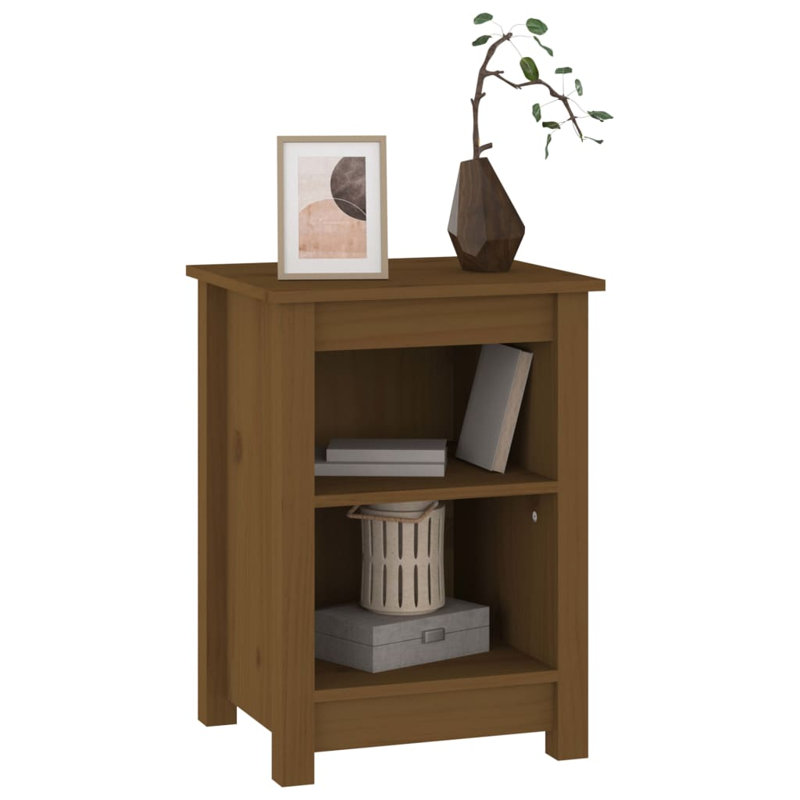 Brayden Studio Bedside Cabinets 2 Pcs 40X35x55 Cm Solid Wood Pine, Brown, Set of 2
