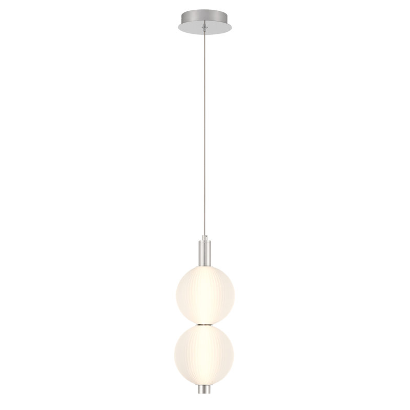 Luminaire suspendu DEL Palmas 16 po, Nickel